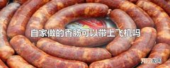 自家做的香肠可以带上飞机吗