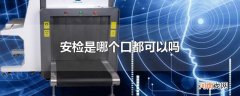 安检是哪个口都可以吗
