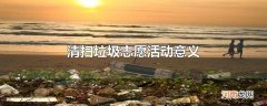 清扫垃圾志愿活动意义