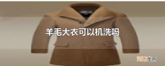 羊毛大衣可以机洗吗