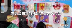 感恩教育实践活动记录表怎么填