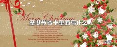 圣诞节贺卡里面写什么