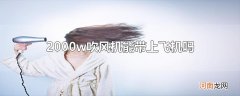 2000w吹风机能带上飞机吗