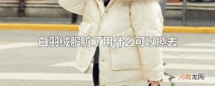 白羽绒服脏了用什么可以擦去