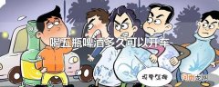 喝五瓶啤酒多久可以开车