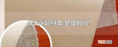 什么叫超纤皮,是皮的吗?