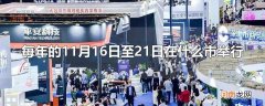 每年的11月16日至21日在什么市举行