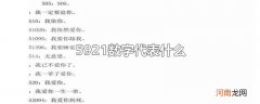 5921数字代表什么