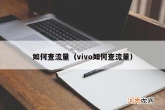 vivo如何查流量 如何查流量