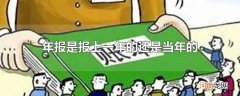 年报是报上一年的还是当年的