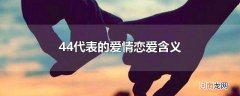 44代表的爱情恋爱含义