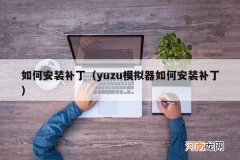 yuzu模拟器如何安装补丁 如何安装补丁