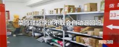 菜鸟驿站快递不取会自动退回吗