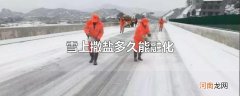 雪上撒盐多久能融化