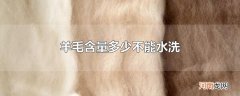 羊毛含量多少不能水洗