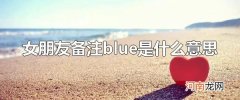 女朋友备注blue是什么意思 因为每天都爱你