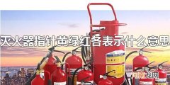 灭火器指针黄绿红各表示什么意思 指针在绿色区域才可以正常使用