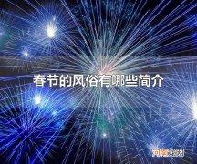 春节的风俗有哪些简介 春节的别称有哪些