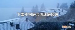 下雪不扫房会冻坏房顶吗