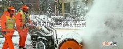 城市除雪的方法有