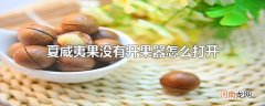 夏威夷果没有开果器怎么打开