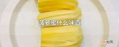 菠萝蜜什么味道