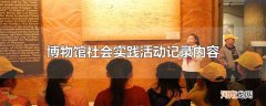博物馆社会实践活动记录内容