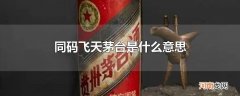 同码飞天茅台是什么意思