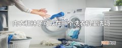 内衣和袜子可以在一个洗衣机里洗吗