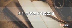 为什么名字里不能带懿