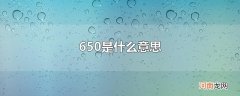 650是什么意思