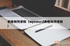 wpsword表格如何求和 表格如何求和