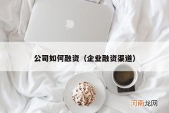 企业融资渠道 公司如何融资