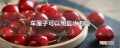 车厘子可以用盐水泡吗