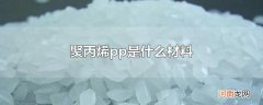 聚丙烯pp是什么材料