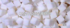 不另外加糖是无糖吗