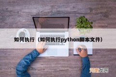 如何执行python脚本文件 如何执行