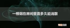 一根烟在房间里面多久能消散