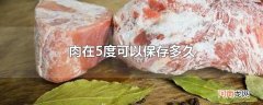 肉在5度可以保存多久