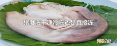 猪肚洗干净冷冻还是直接冻