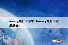 mercy是什么意思法语 mercy是什么意思