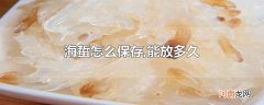 海蜇怎么保存,能放多久