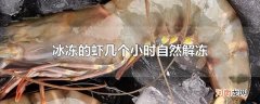 冰冻的虾几个小时自然解冻