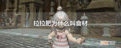 拉拉肥为什么叫食材