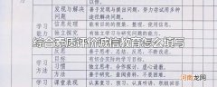综合素质评价诚信教育怎么填写