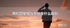两杠四星相当于地方什么级别