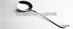 家里普通勺子一勺多少克