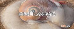 猫眼螺可以冷冻保存吗