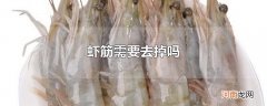 虾筋需要去掉吗
