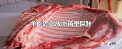 羊肉怎么放冰箱里保鲜
